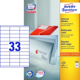Универсальные белые этикетки Avery Zweckform 70 x 25.4 mm (3421)