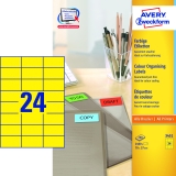 Желтые универсальные этикетки Avery Zweckform 70 x 37 mm (3451)
