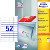 Универсальные белые этикетки Avery Zweckform 48 x 21 mm (3650)