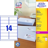 Адресные этикетки Avery Zweckform быстрого отклеивания QuickPEEL  99.1 x 38.1 mm (L7163-100)