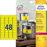 Желтые высокопрочные этикетки Avery Zweckform 45.7 x 21.2 mm (L6103-20)