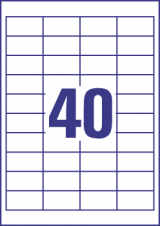 Самоклеящиеся этикетки Avery Zweckform Европа-100, универс., 48,5x25, 4мм, белые, L+CL, 100л. (ELA002)