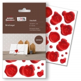 Серия Living, Печати для конвертов Avery Zweckform  Ø 19 мм, красные (62016)