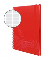 Блокнот Avery Zweckform  NOTIZIO для записей, на пружине, в линейку, А5,  красный, в пласт. обложке, 90л. (7031)