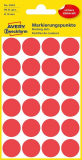 Красные этикетки-точки Avery Zweckform Ø 18 мм (3004)
